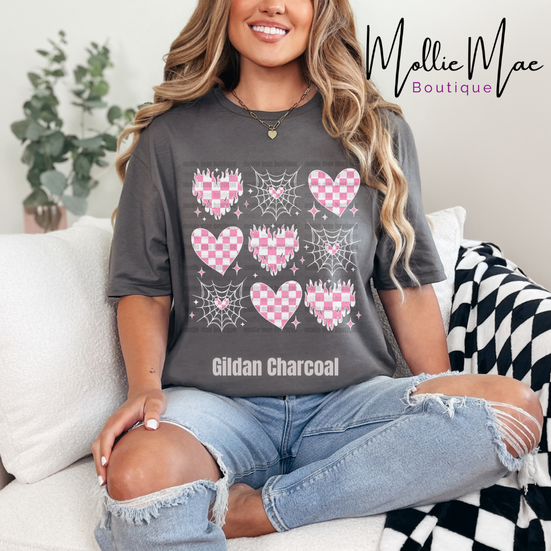 Pink Checkered Heart