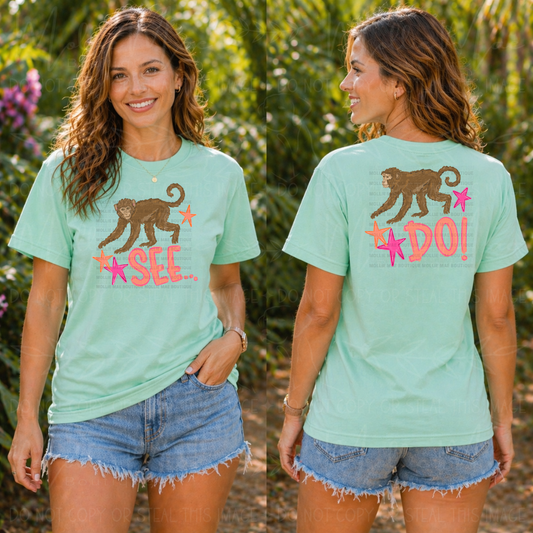 Monkey See Monkey Do Graphic Tee