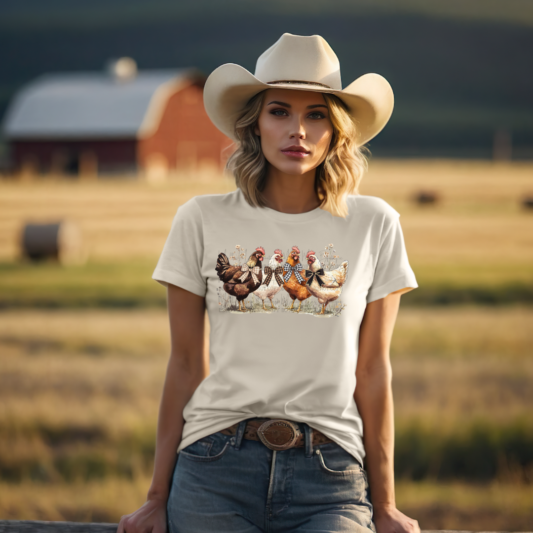 Chickens with Bows Tshirt