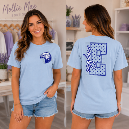 East Hickman Eagles Polka Dot Graphic T-Shirt