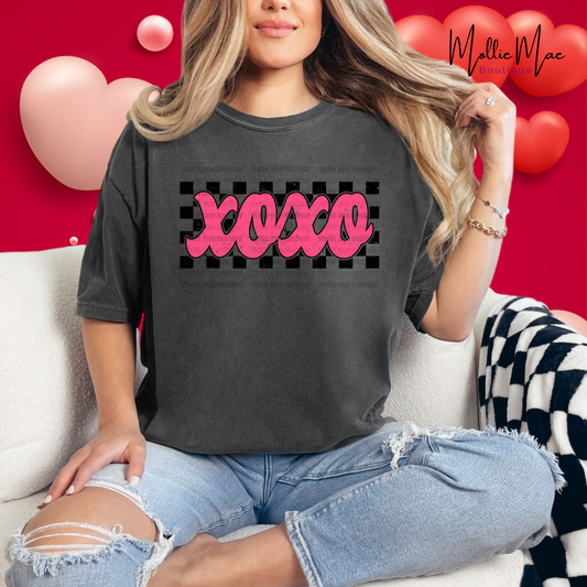 XOXO Checkered - Pink