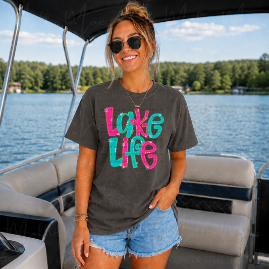 Lake Life Doodle Graphic Tee & Tank