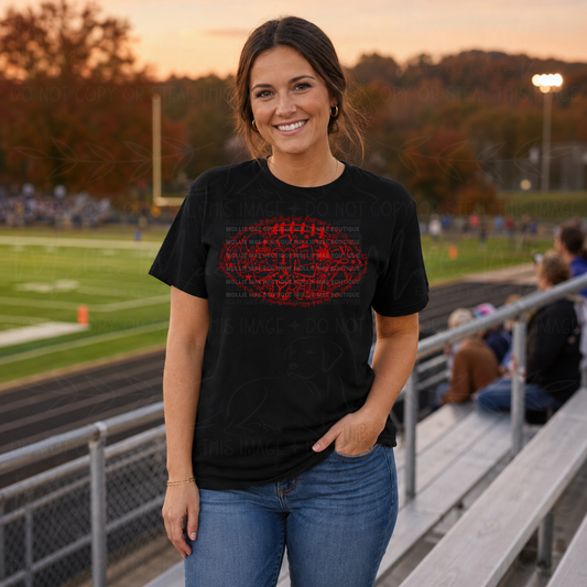 Friday Night Football Doodle Graphic Tee