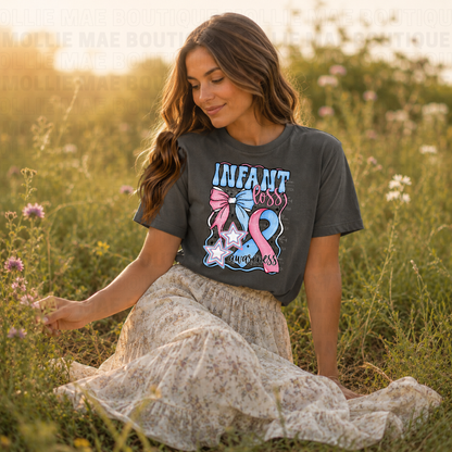 Infant Loss Awareness Ribbons & Bows Graphic Tee