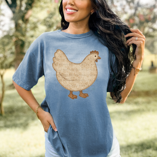 Vintage Floral Chicken Graphic Tee