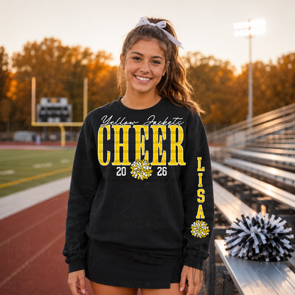 Custom School Cheer Sweatshirt | Personalized Cheer Crewneck