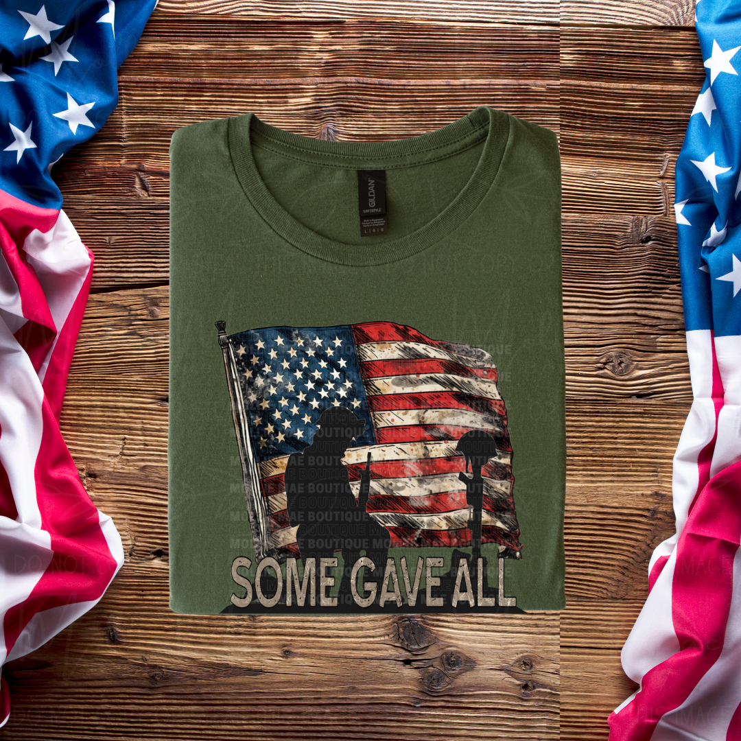 Some Gave All Patriotic Memorial Graphic Tee