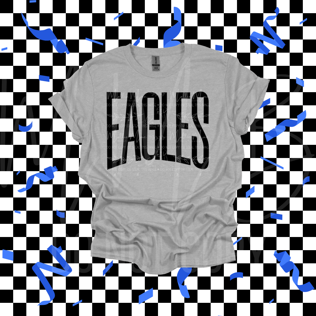EAGLES Graphic Tee – Oversized Athletic Font