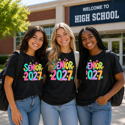 Senior 2027 Bright Stars Graphic Tee