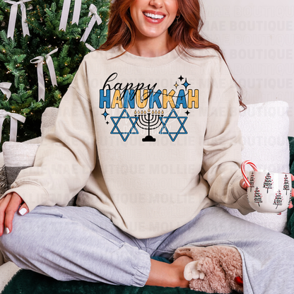Happy Hanukkah Graphic Sweatshirt