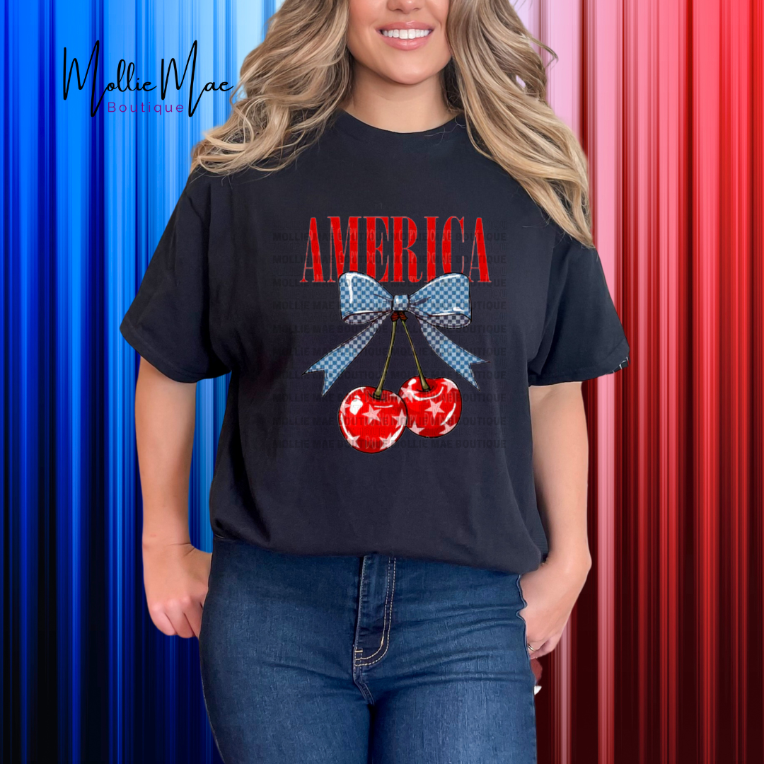American Cherries Coquette Tshirt