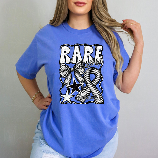 Rare Disease Awareness Zebra Graphic Tee