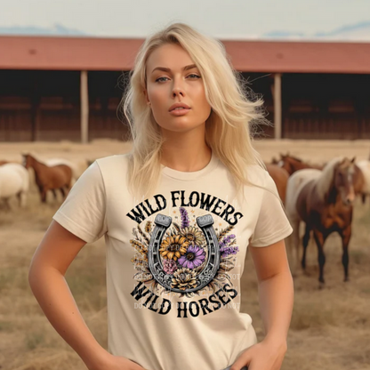 Wild Flowers Wild Horses Tshirt