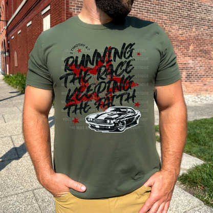 Running The Race Keeping The Faith Tshirt