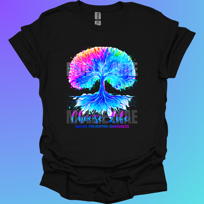 Choose Life Suicide Prevention Awarness Tshirt