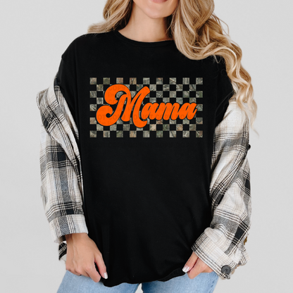 MAMA (orange) - Camo Checkered