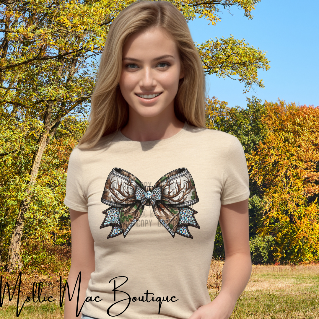 Camouflage Coquette Bow