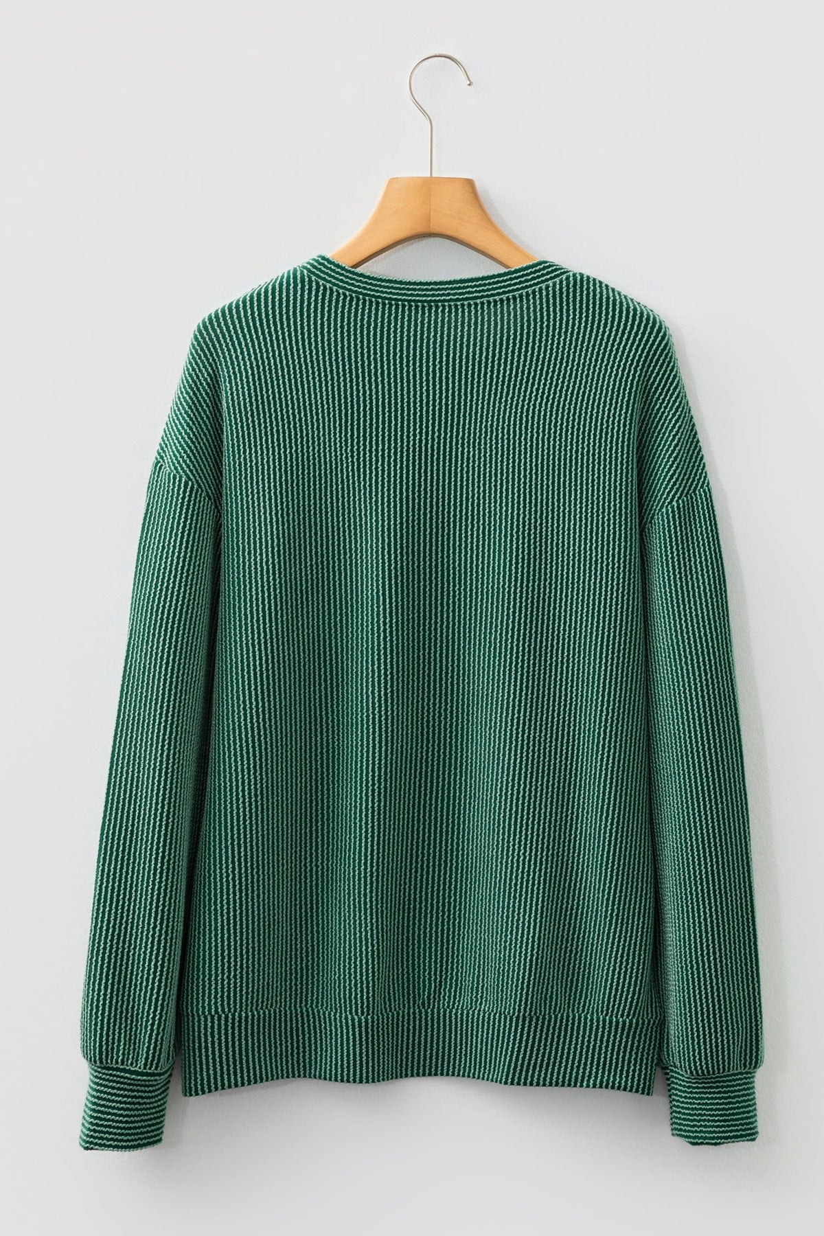 evergreen MERRY JOLLY Christmas long sleeve corded boutique top