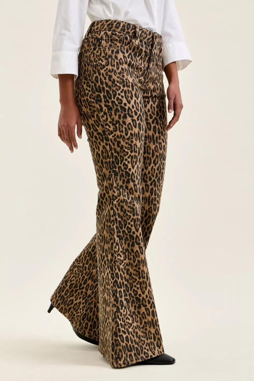 Judy Blue leopard print flare jeans for women from Mollie Mae Boutique