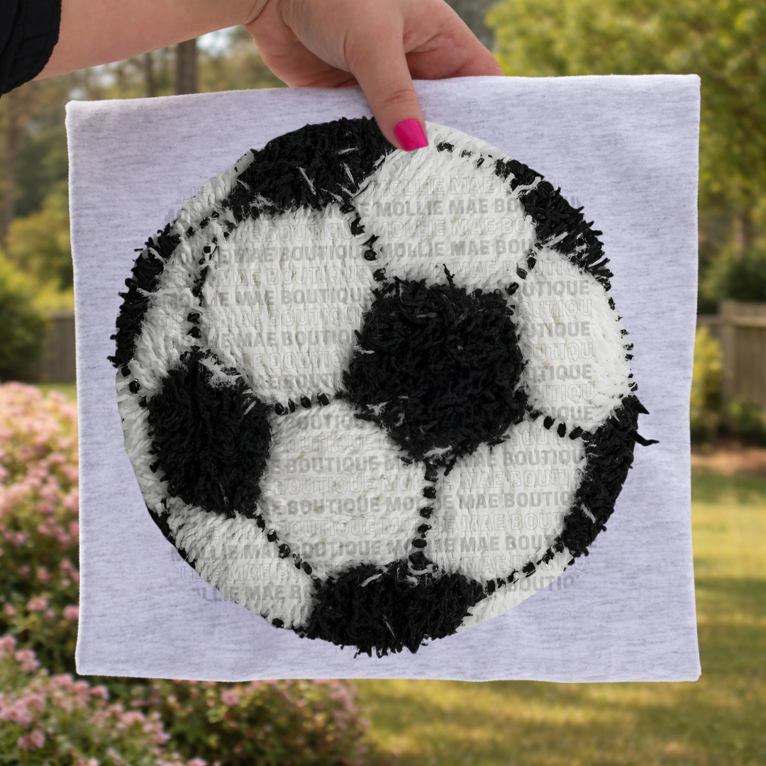 Faux Knit Soccer Ball Graphic Tee