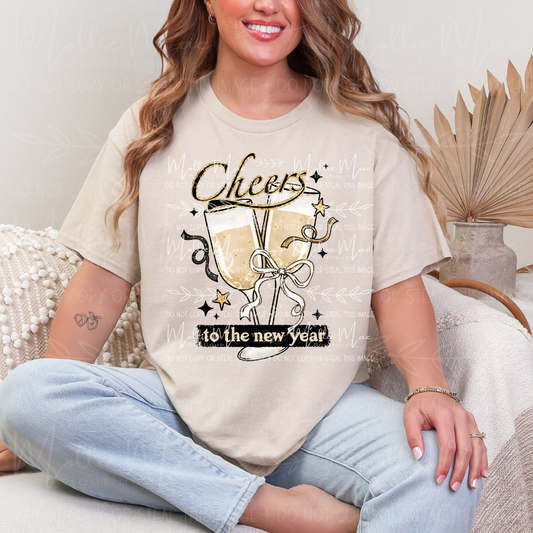 Cheers to the New Year Graphic Tee or Sweatshirt