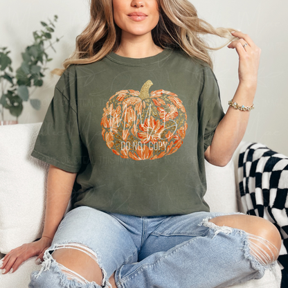 Painted Floral Pumpkin Tee