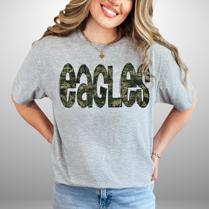 Eagles Camo Doodle Graphic Tee & Sweatshirt