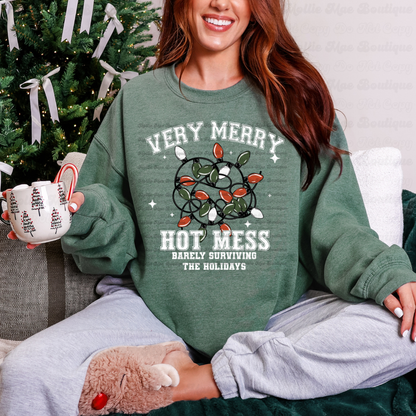 Very Merry Hot Mess Graphic Sweatshirt