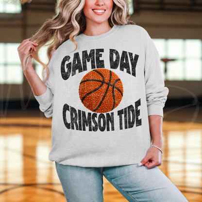 Varsity Faux Basketball Game Day Sweatshirt