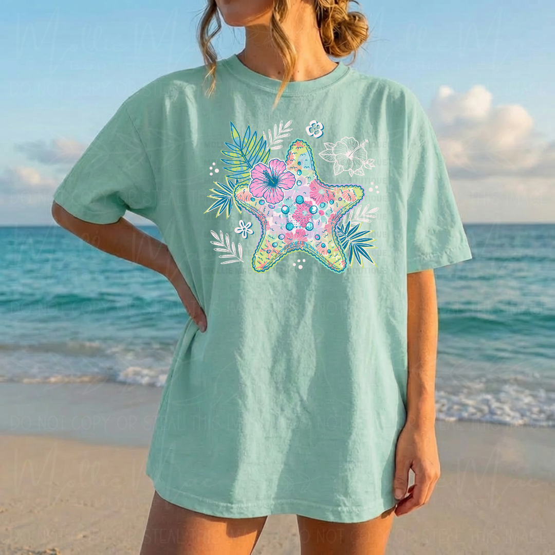 Coastal Bloom Starfish Graphic Tee