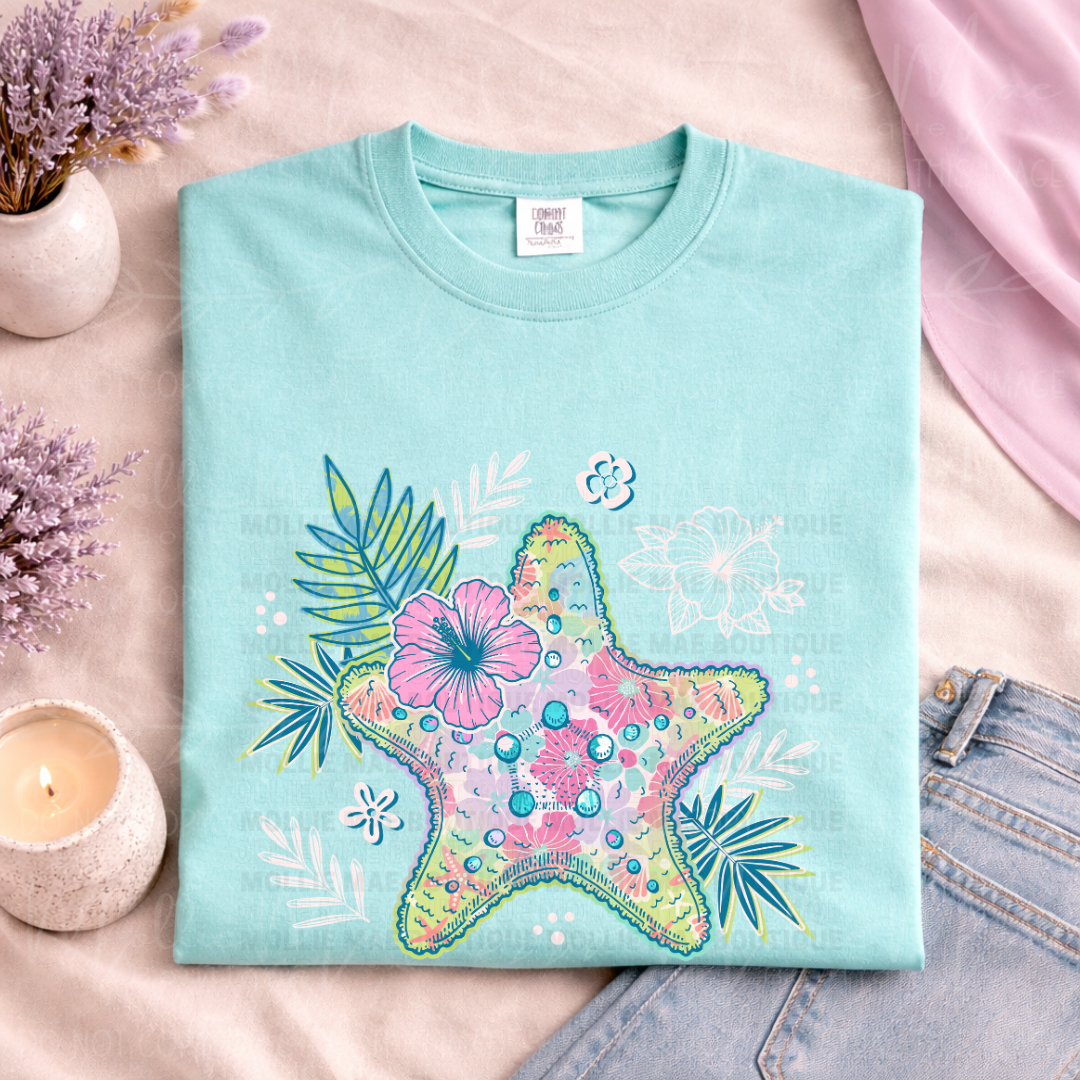 Coastal Bloom Starfish Graphic Tee