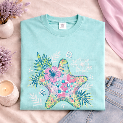 Coastal Bloom Starfish Graphic Tee