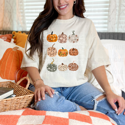 Patchwork Pumpkin Field Graphic Tee