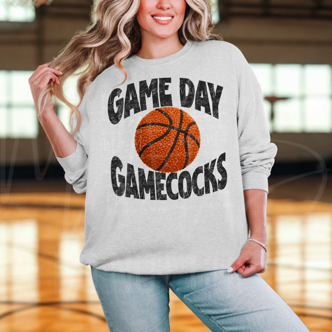 Varsity Faux Basketball Game Day Sweatshirt