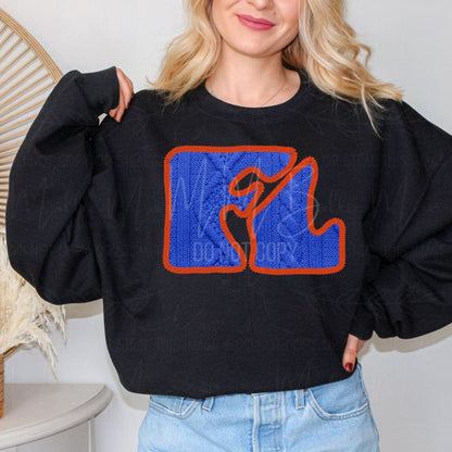 SEC College Faux Knit Graphic Sweatshirt or Tee