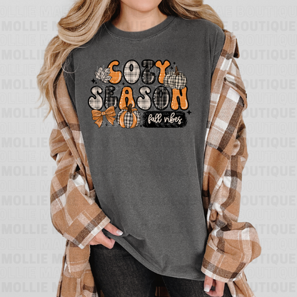 Cozy Season Fall Vibes Graphic Tee or Sweatshirt