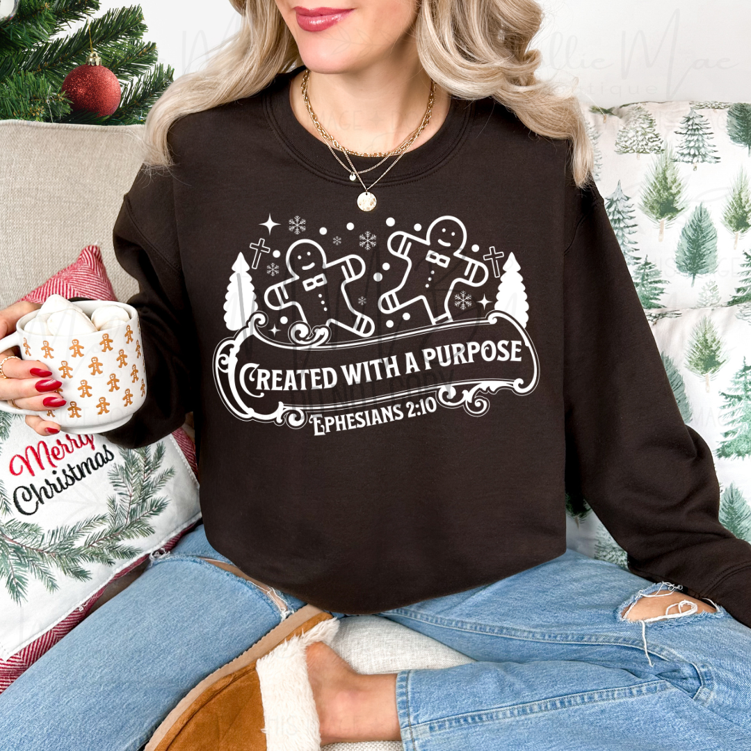 Created With a Purpose Graphic Sweatshirt