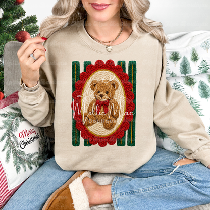 Faux Knit RL Teddie Graphic Sweatshirt