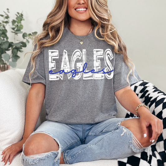 Eagles Layered Script Graphic Tee & Sweatshirt