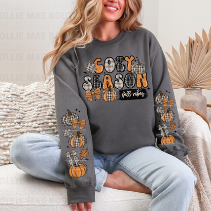 Cozy Season Fall Vibes Graphic Tee or Sweatshirt