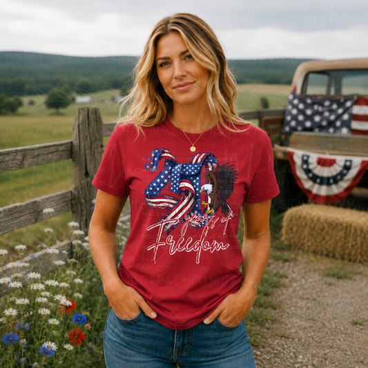 250 Years of Freedom Eagle Patriotic Graphic Tee
