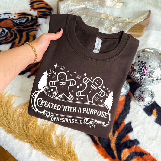 Created With a Purpose Graphic Sweatshirt