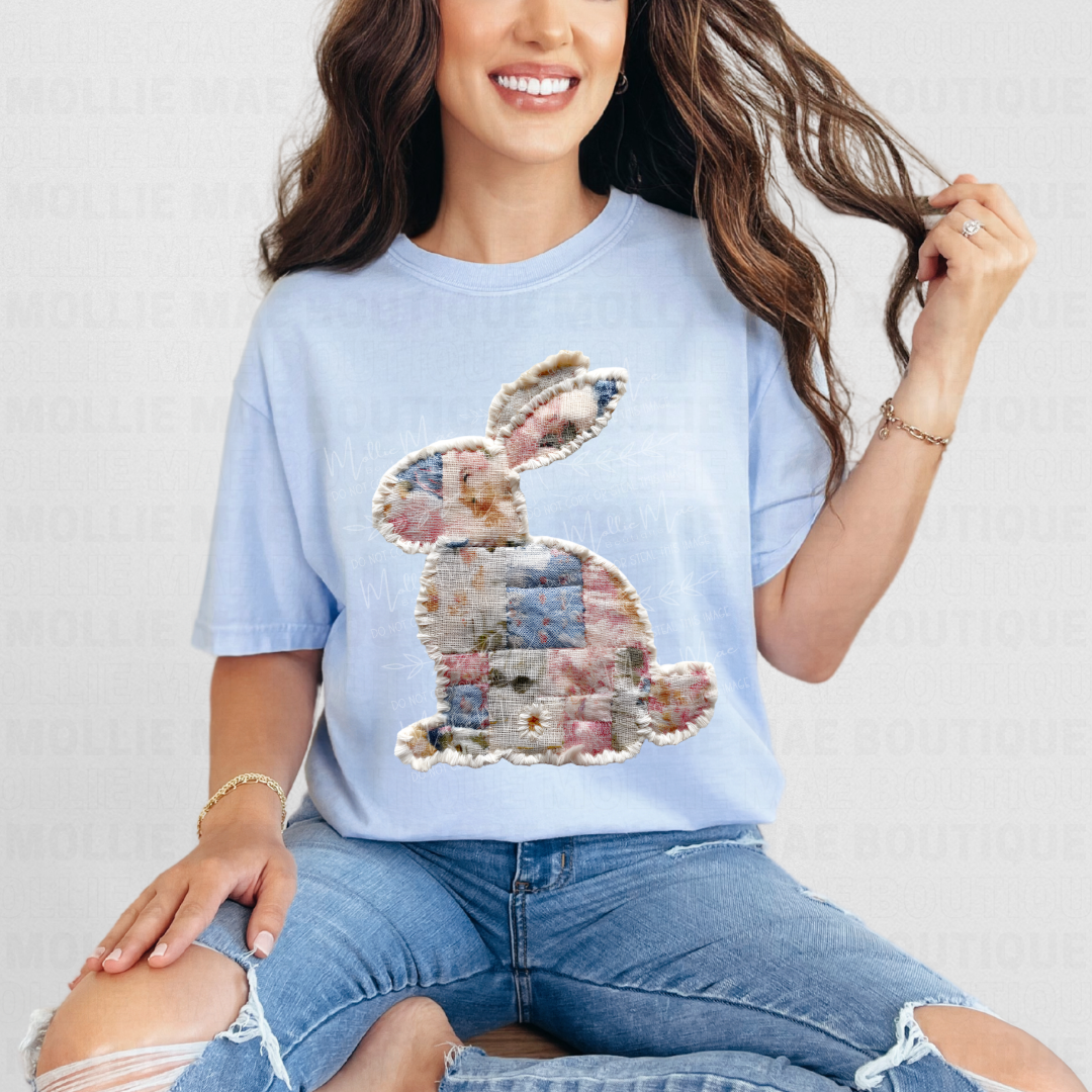 Heirloom Patchwork Bunny Graphic Tee