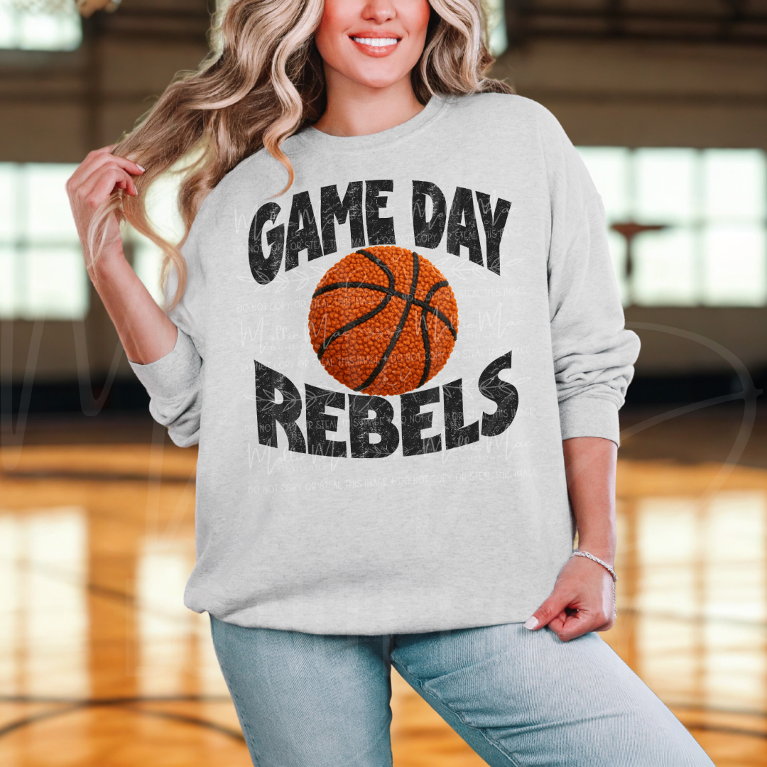 Varsity Faux Basketball Game Day Sweatshirt