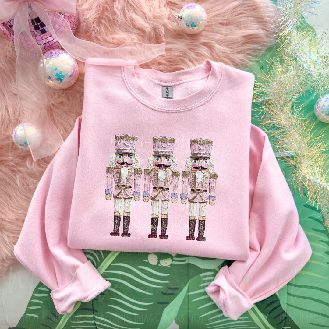 Pretty Pink Nutcracker Trio Graphic Sweatshirt