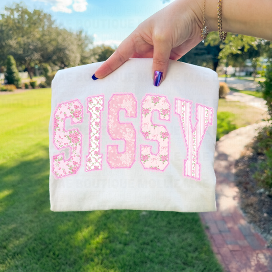 Vintage Pink Floral Sissy Graphic Tee