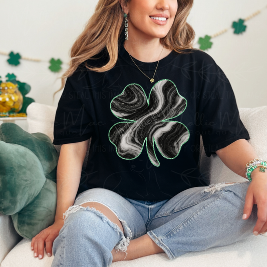 Marble Clover Graphic Tee