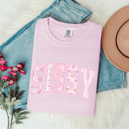 Vintage Pink Floral Sissy Graphic Tee