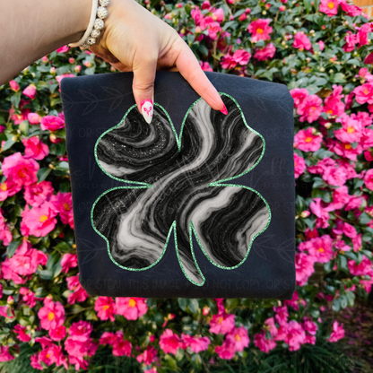 Marble Clover Graphic Tee