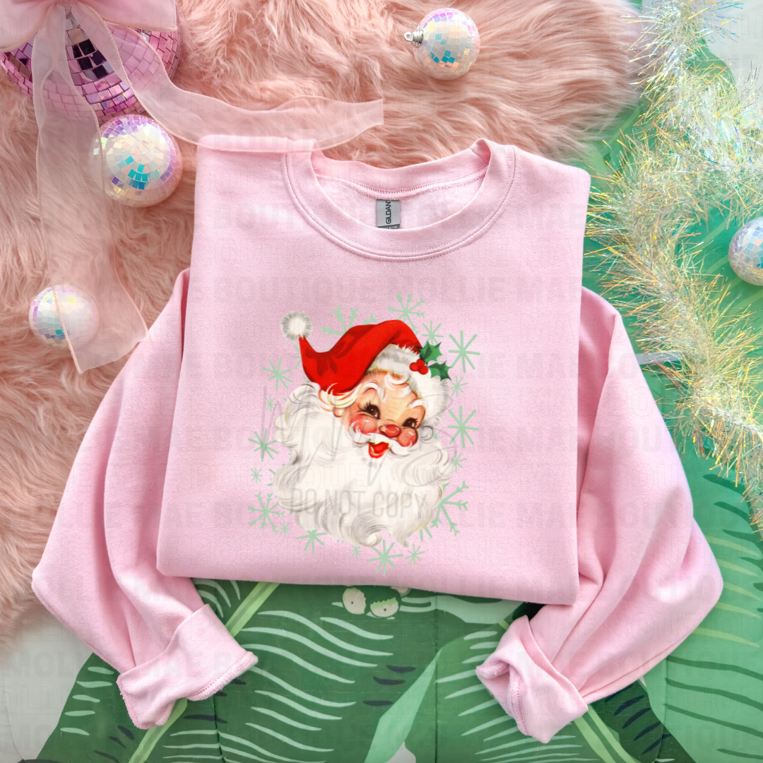 Vintage Santa Snowflakes Christmas Sweatshirt